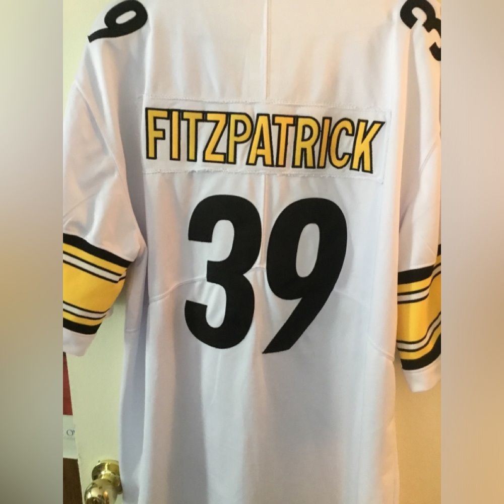 Nike White On Field Pittsburgh Steelers Football Jersey